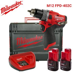 Máy khoan động lực dùng Pin Milwaukee M12 FPD-402C (Pin 4.0Ah+ Sạc) Máy khoan động lực dùng Pin Milwaukee M12 FPD-402C (Pin 4.0Ah+ Sạc)